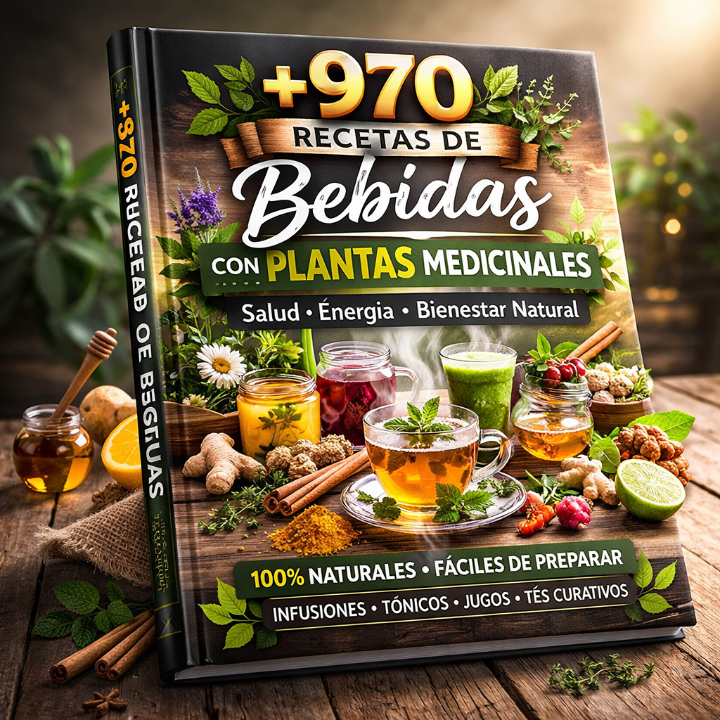 +970 recetas de bebidas con plantas medicinales + 3 BONUS de regalo